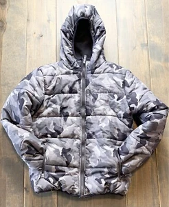 Roebuck & Co. Youth Boy's Long Sleeve Full Zip Camo Puff Fleece Lined Jacket Med - Picture 1 of 4