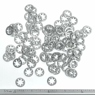 NO BRAND (PKG of 100) #6 Internal Tooth Lock Washer, Zinc Plated Steel, 0.295" OD