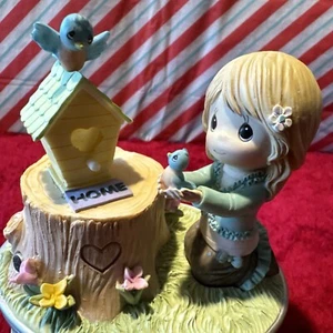 Precious Moments*Home Is Where Mom Is*Resin*Recordable Trinket Box - Picture 1 of 16