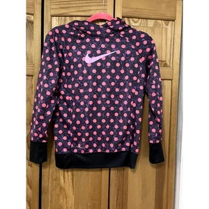 Nike Therma-Fit Hoodie Pouch Purple/Pink Polka-Dot Youth XL - Picture 1 of 7