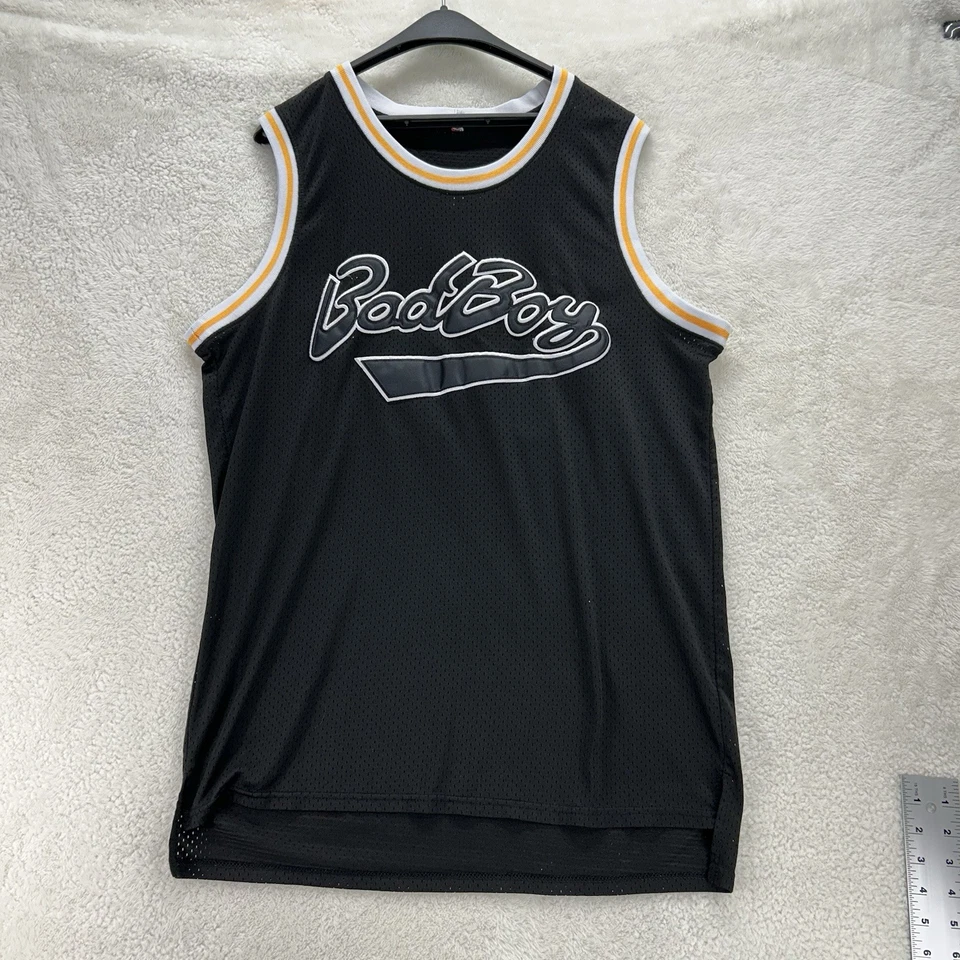 BadBoy Basketball Jersey Adult Large Black White #72 Biggie Smalls Polyester - Image 1 of 4