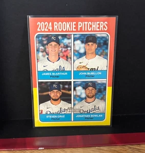 Topps Heritage #615 2024 Rookie Pitchers McArthur/McMillon/Cruz/Bowlan RC 2024 - Imagen 1 de 3
