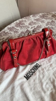 Bolso Moschino Omeopandocio Hecho en Italia Gamuza Para Mujer Rojo Foto 1 de 4