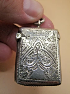 Birmingham 1903 Sterling Silber Bright Cut Vesta Etui Streichholz Safe Jugendstil - Bild 1 von 5