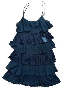 Forever 21 Women's Dress Small Black Tiered Summer Dress Sleeveless Stretch NWT - Picture 1 of 7