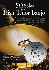 50 Solos for Irish Tenor Banjo Tab Sheet Music Jigs Reels Book CD Pack - Picture 1 of 1