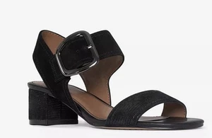 Donald Pliner Vixi Womens Low Heel Crocco Patent Black New In Box Size 7.5 - Picture 1 of 5