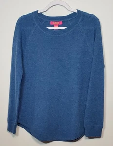 Catherine Malandrino Women's Large Slate Blue Raglan Crewneck Cashmere Sweater - Picture 1 of 7