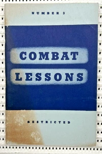 1944 World War II Combat Lessons Number 3 Softcover 90pg - Foto 1 di 6