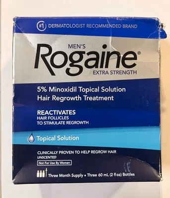 Rogaine Hombre Extra Fuerza 5% Tópico Suministro para 3 Meses, NUEVO CAJA DMGD 05/26 Foto 1 de 4