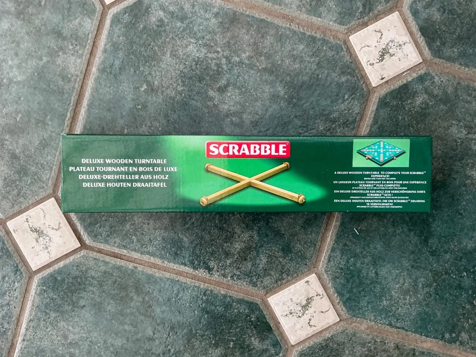 Scrabble Deluxe Wooden Turntable - Premium Rotating Game Board Accessory boxed - Image 1 of 4