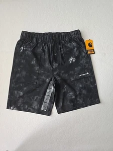 Carhartt LWD Kids Short - Caviar Black - M (10-12) | Durable Cotton Twill - Picture 1 of 9