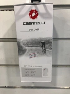 new with tags castelli pro issue sleeveless base layer size xxlarge colour white - Picture 1 of 4