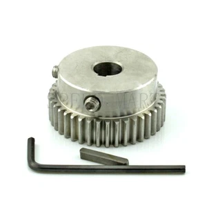 1 pieza 1 módulo engranaje de propulsión de acero inoxidable 42 orificios de dientes 12 mm engranaje de motor con llave de 4 mm - Imagen 1 de 5