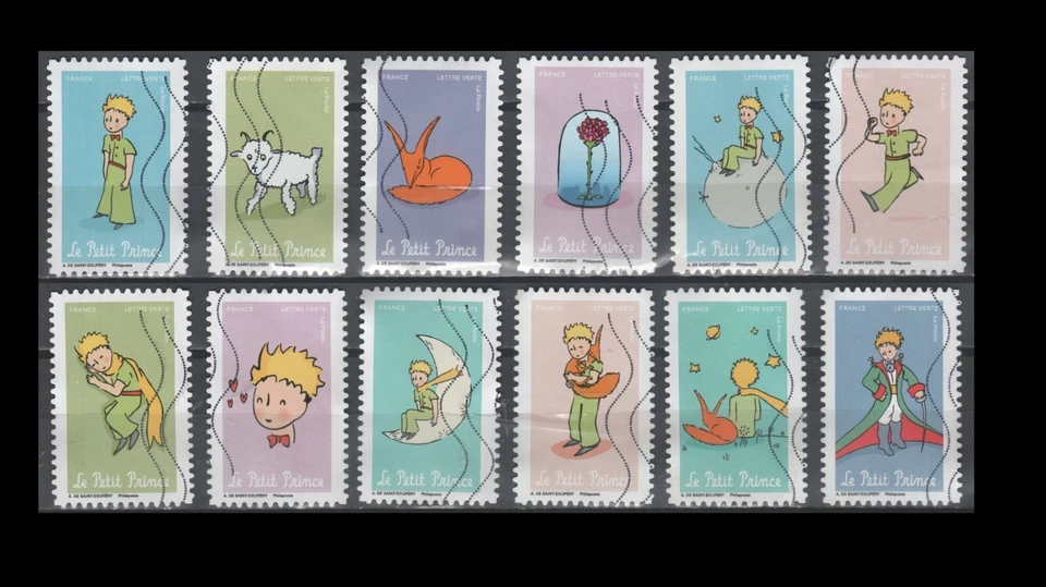France 6037-6048 75th anniversary of the Little Prince (12 USED Stamps, 2021) - Image 1 of 1