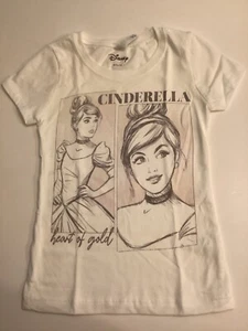 T-shirt Short Sleeve Girls Disney Princess Cinderella Size XS 3/4 - Picture 1 of 5