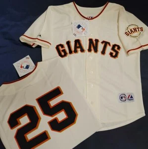 1923 Majestic San Francisco Giants BARRY BONDS Sewn Baseball JERSEY W/Patch - Picture 1 of 1