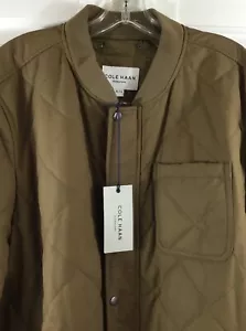 Cole Haan Signature Diamond Quilted Jacket Mens XL Tan Full Zip Snaps $225 - Picture 1 of 9