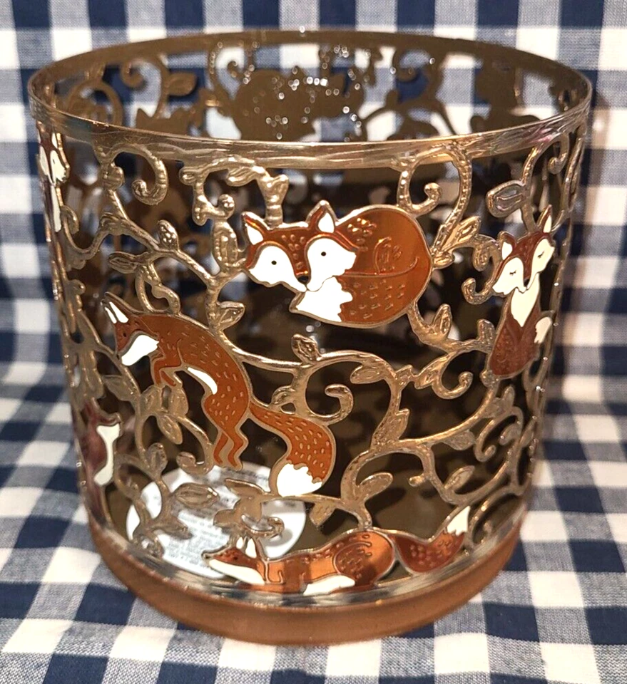 Frolicking Foxes FOX 3-Wick Candle Holder NEW Bath & Body Works - Image 1 of 1
