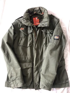 HARDLY WORN Superdry Jacket Mens Large Green Utility Military Rookie Edition - Picture 1 of 20