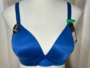 Bali T Shirt Bra L Wireless Convertible V Neck Comfort Revolution Blue DF3460 - Picture 1 of 12