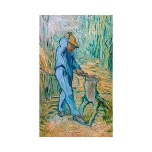 Van Gogh, The Woodcutter (after Millet), 1889, Lustre Canvas Print, 24" x 40" - Picture 1 of 10