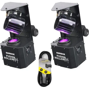 2 x Equinox Fusion Roller MAX Scanner with DMX Cable 30w LED Disco DJ Stage - Picture 1 of 4