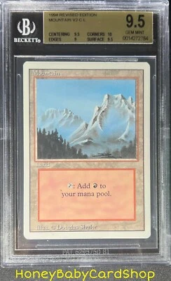 MTG 3rd Edition Revised 1994 Mountain (B) BGS 9.5 GEM MINT Old School 93/94 - Image 1 of 4