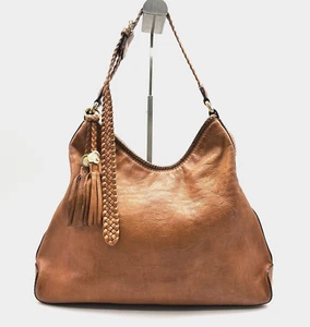 Gucci Vintage Shoulder Bag Tote Bag Tassel Leather Authentic - Picture 1 of 21