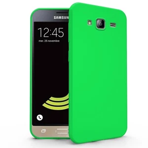 Cover Custodia Tpu Soft SIlicone per Samsung Galaxy J3 2015 - J3 2016 Verde Fluo - Foto 1 di 8