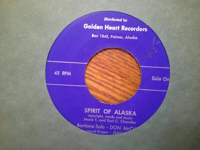 GOLDEN HEART  7" 45 RECORD/DON McCUNE/SPIRIT OF ALASKA/SPIRIT OF AMERICA/ EX - Imagem 1 de 2