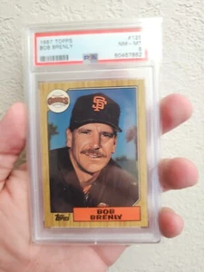 1987 Topps Bob Brenly Tiffany PSA 8 - Picture 1 of 3