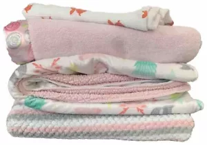 Baby Blankets Girl Set Of 4 Cloud Nine, Aden+Anais Gentle Steps - Picture 1 of 21