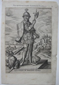 Guillaume de Normandie (1027/28-1987) Orig Kupferstich Pieter Balten 1580 - Bild 1 von 3
