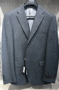 TIGLIO LUXE SPORT COAT NWT CHARCOAL GRAY STRIPE PATTERN DOLCETTO BLAZER SIZE 40R - Picture 1 of 7