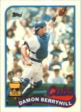1989 Topps Tiffany Chicago Cubs Baseball Card #543 Damon Berryhill