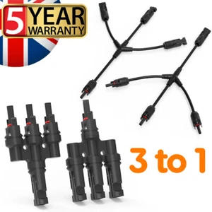 Conectores paralelos Sudoo 3 a 1 rama, divisor T o Y para instalación de paneles solares - Imagen 1 de 11