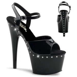 Pleaser ADORE-709LS Exotic Dancing Heels With Ankle Strap 7" Platform Sandal. - Picture 1 of 5