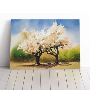 Impresión de arte de pared de lienzo de árboles brillantes cuadro enmarcado decoración sala dormitorio - Imagen 1 de 5