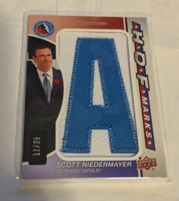2024-25 SP Game Used Scott Niedermayer HOF Marks “A” /35 SP - Image 1 of 2