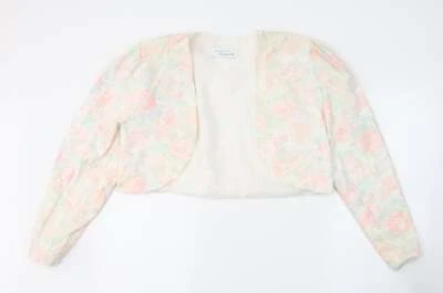 Gianni Balenti Womens Ivory Jacket Blazer Size 14 - Image 1 of 4