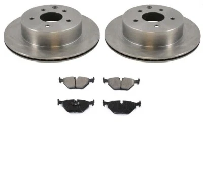 92-95 Fits BMW 325i / Also 325is 323is 328i 328ic  Rr Brake Disc Rotors & Pads - Image 1 of 4