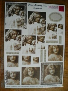 Lovely Die Cut Stacker Toppers by Doolicraft. 'Down Memory Lane D188' (292) M - Picture 1 of 3