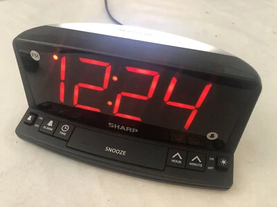 SHARP LED Digital Alarm Clock  Simple Operation  Easy to See Large Numbers  - Image 1 of 4