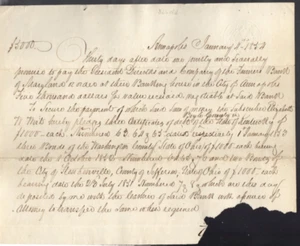 US EMBOSSED REVENUE RM378 ON ANNAPOLIS MD. BRIEFSCHEIN / LEISTUNGSANLEIHE - Bild 1 von 3