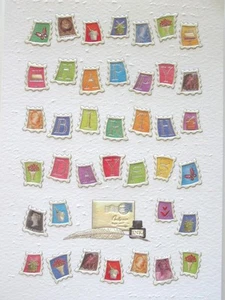 SELLOS POSTALES TARJETA CUMPLEAÑOS "Deseándote un hermoso día" DISEÑO DE DISEÑO - Imagen 1 de 1