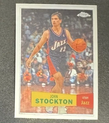 John Stockton 2007-08 Topps Chrome 1957-58 Variation #98 - Utah Jazz - Image 1 of 2