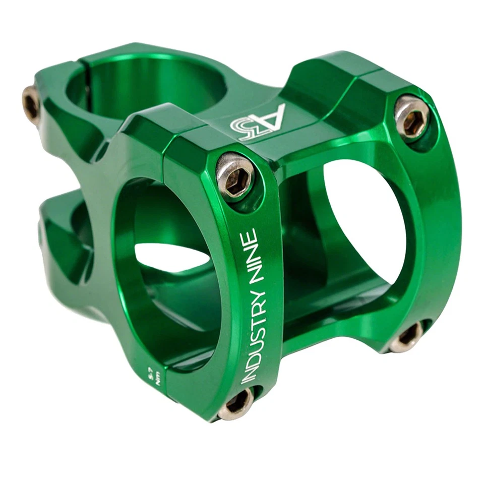 Industry Nine A35 Stem - 32mm, 35mm Clamp, +/-5, 1 1/8", Aluminum, Green - Image 1 of 1
