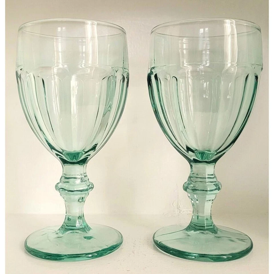 Libbey Gibraltar Duratuff Copas de Agua Verde Españolas Vidrio 6-3/4" Juego de 2 Foto 1 de 1