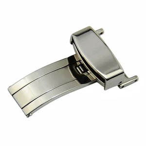 Fibbia chiusura deployante acciaio inox 316L per cinturino orologio 14 16 18 20mm - Foto 1 di 1